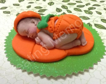 MY PUMPKIN BABY Cake topper - Edible pumpkin Baby Cake topper - Birthdays, Showers and more