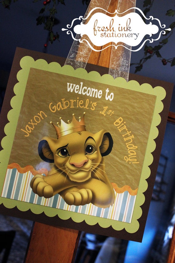 decorations lion baby shower king Lion Sign Simba the Door King