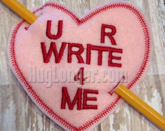 In The Hoop Valentine's Day Card Pencil Holder