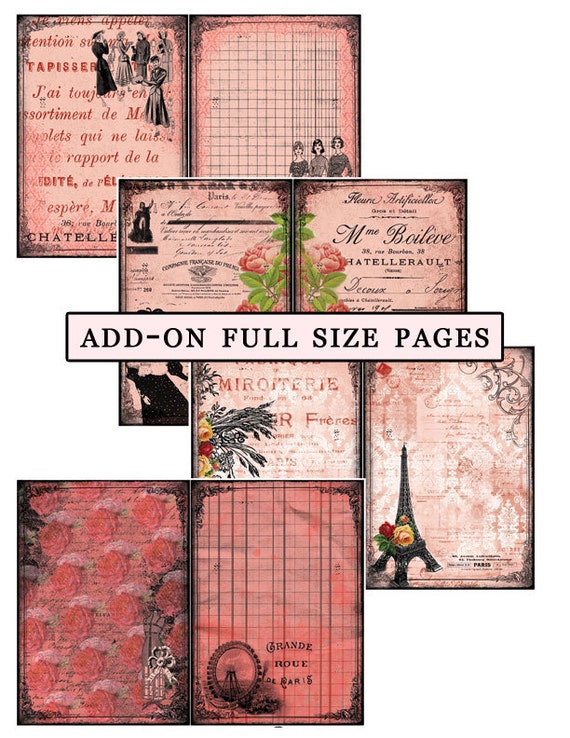 Add-On - Parisian DaydreamFull Size Pages- INSTANT DOWNLOAD