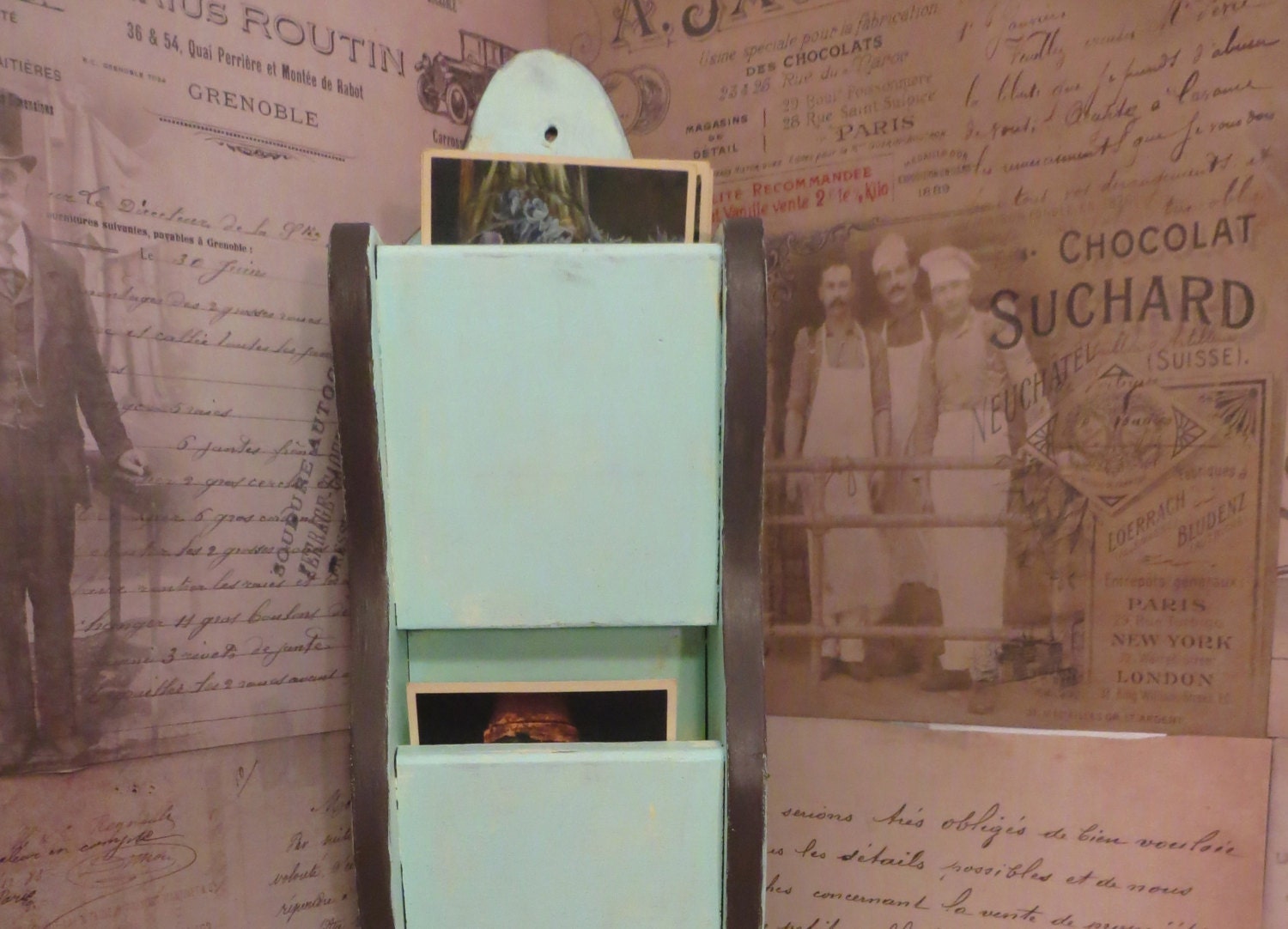 Vintage Wooden Mail Sorter Wall Mail Sorter by oZdOinGItagaiN