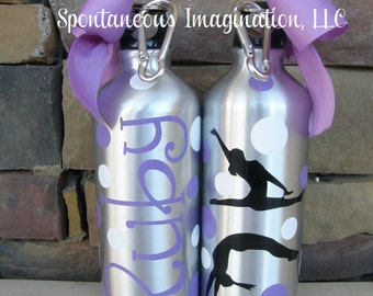 SALE Personalized Girls Gymnastics Water Bottle Gift Ideas