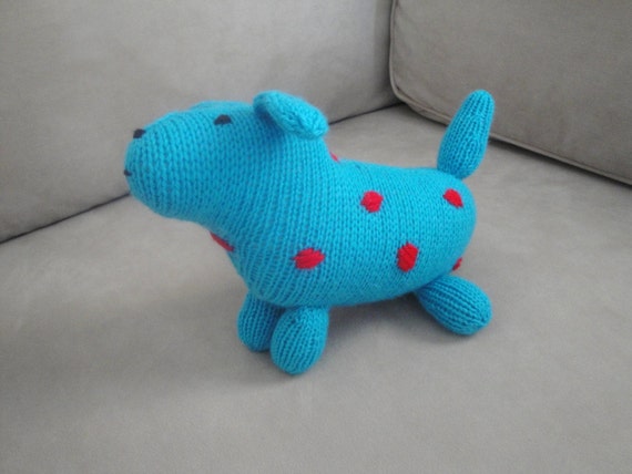 polka dot stuffed dog