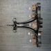 Black Wrought Iron Chandelier Lighting, Gothic Wrought Iron Light Fixture, Black Antique Chandelier, Vintage Lighting, Iron Light Fixture