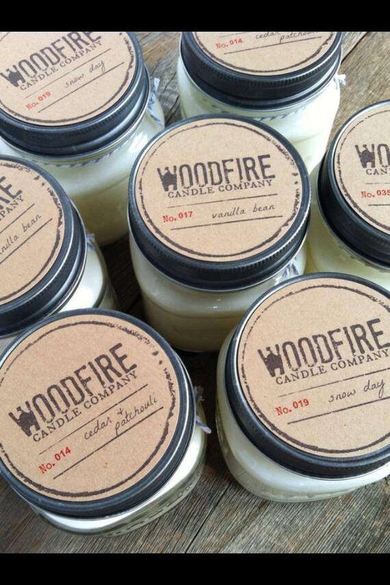 PICK 3 Wood Wick Mason Jar Soy Candle Perfect by WoodfireCandle