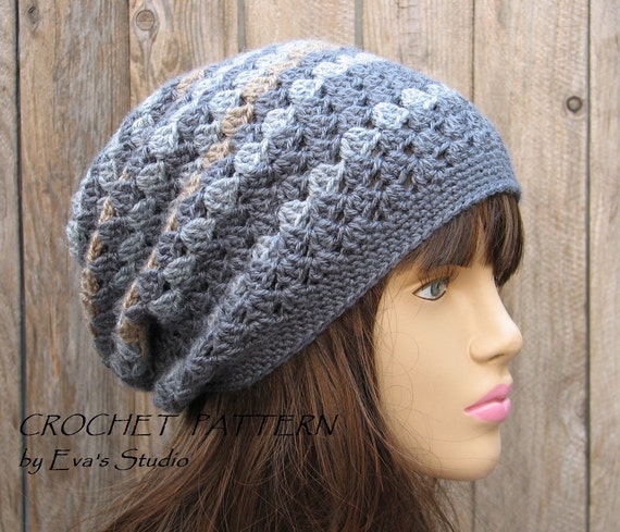 Download Crochet Hat Pattern Slouchy Hat Crochet Pattern PDF