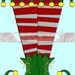 Elf Legs Socks Christmas Holiday INSTANT DOWNLOAD Embroidery Design Pattern 3 hoop sizes