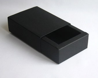 Set of 10, Black Gift Box, Favor, Gift, Party