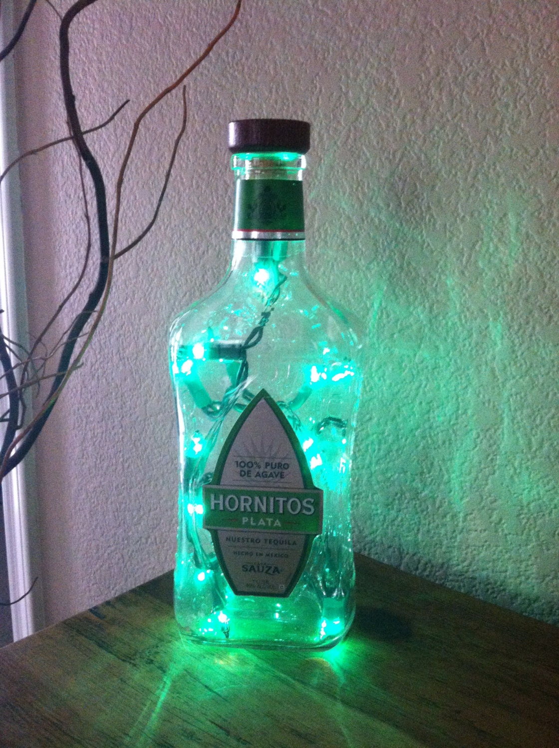 Hornitos Tequila Original Label Green Lights Recycled