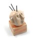 Punk head ,Miniature ceramic sculpture, Anarchy , Clay Sculpture, Mini Sculpture by 99heads
