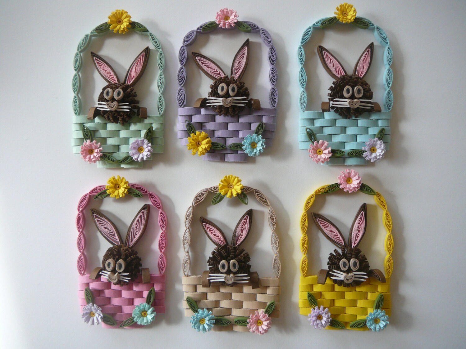 Paper Quilled Easter Bunny Rabbit With by Customcrafter500