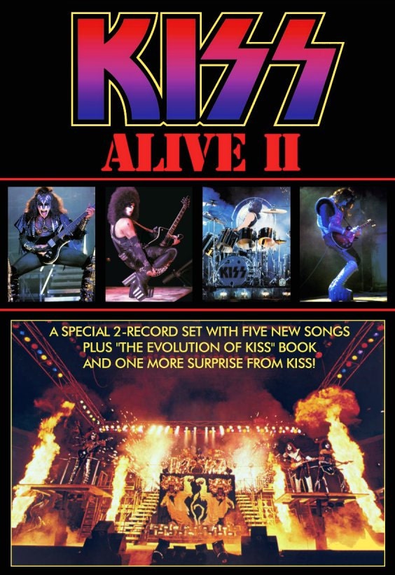 KISS Army KISS Collectibles Retro KISS Alive 2 Promotional Ad