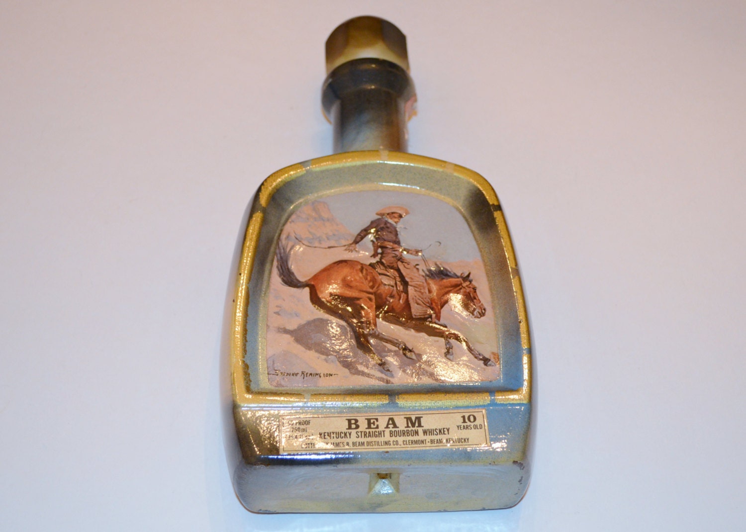 Jim Beam Decanter Frederic Remington Cowboy Decanter