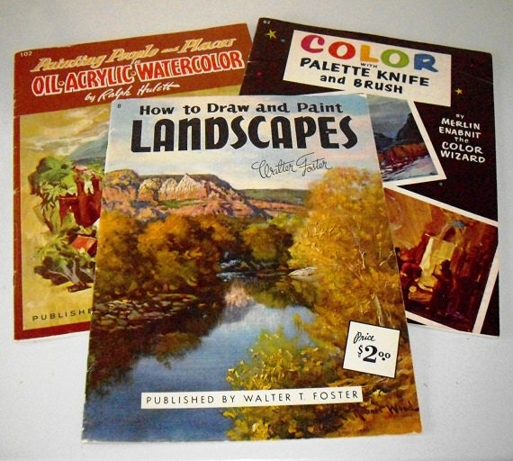 Vintage Walter T Foster Art Instruction Books How To Paint