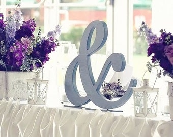 Shabby chic ampersand sign 12 ", Wooden symbol, Photo props Custom sign