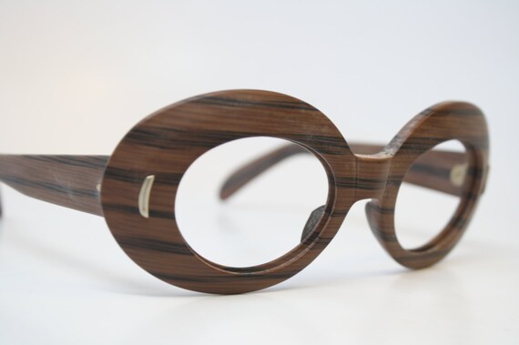 Vintage Glasses Frames Faux Wood vintage Eyeglass Frames 1980s