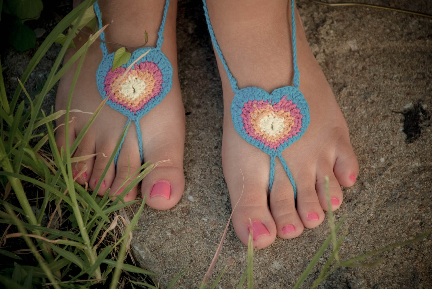 Handmade Crochet Barefoot Sandalshippie Foot By Goldenhandsdesign