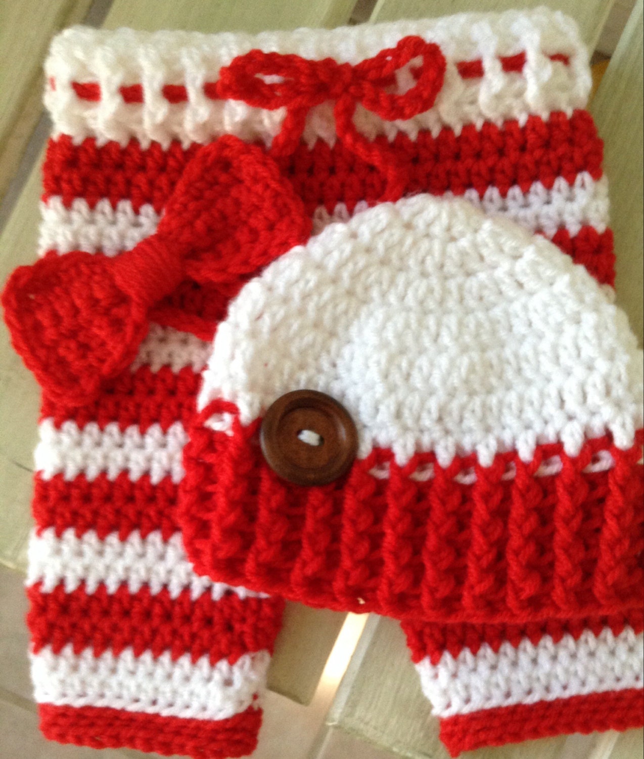 Crochet baby pants crochet hat bow tie crochet diaper