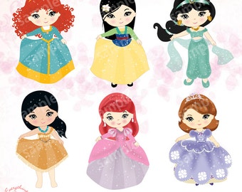 Princess and Knight Clip Art Set by 1EverythingNice on Etsy