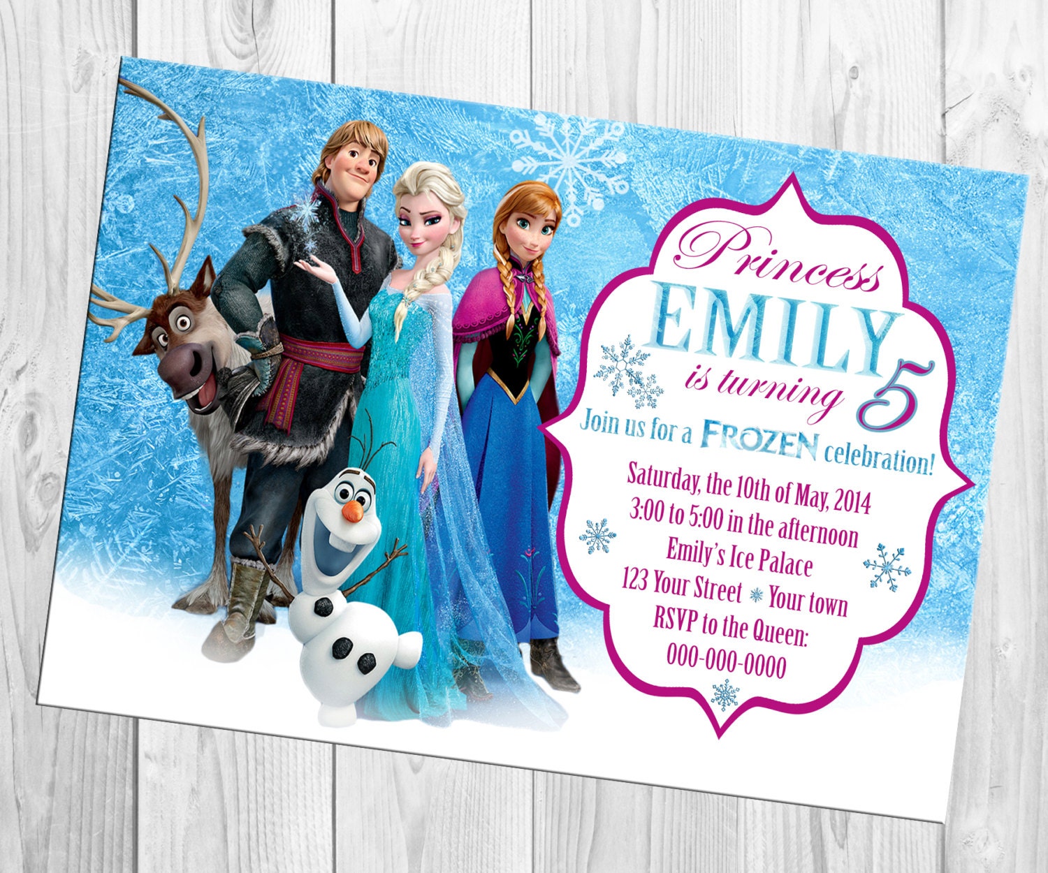 Disney Frozen Birthday Invitation by mommybrain2designs on Etsy