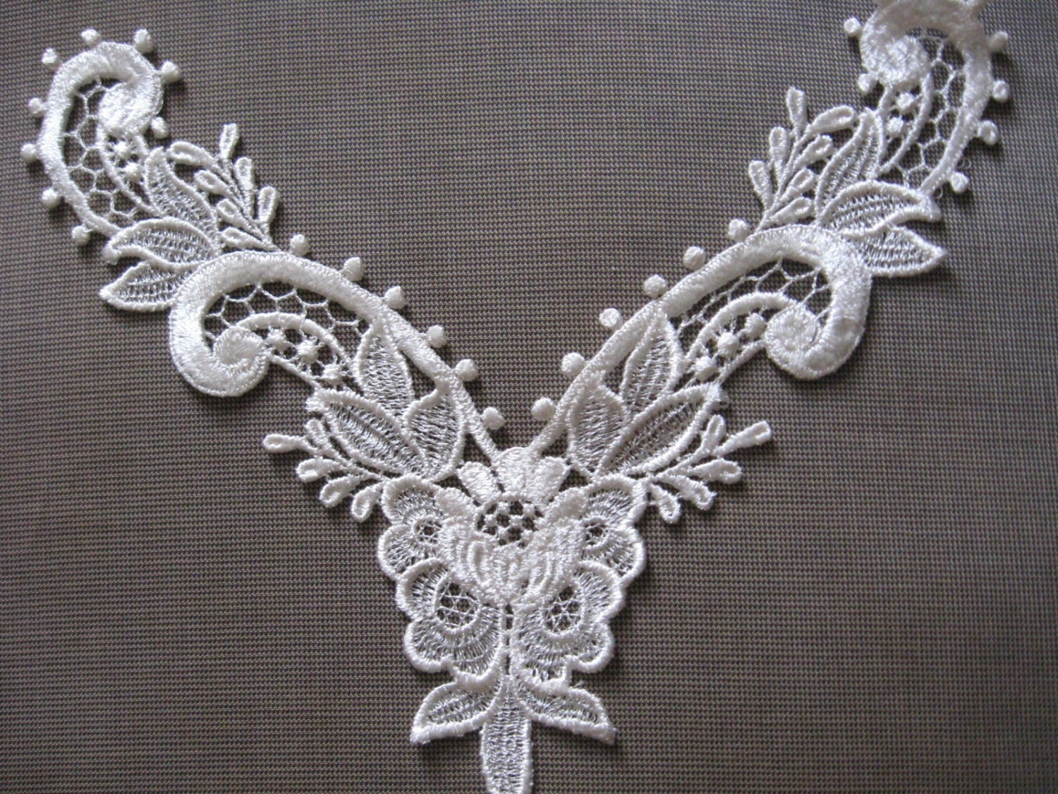 ivory lace applique