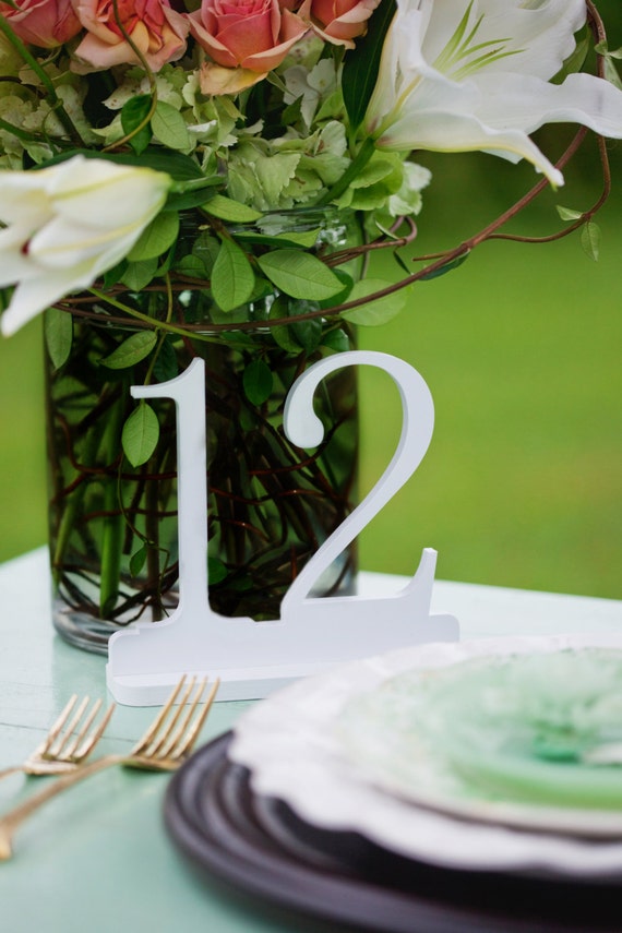 110 White Wedding Table Numbers White Wooden Table Numbers