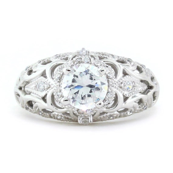 Edwardian Style Engagement Ring Diamond Setting with Forever