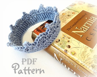 PDF CROCHET PATTERN Baby Crown Crochet Pattern for Girl or