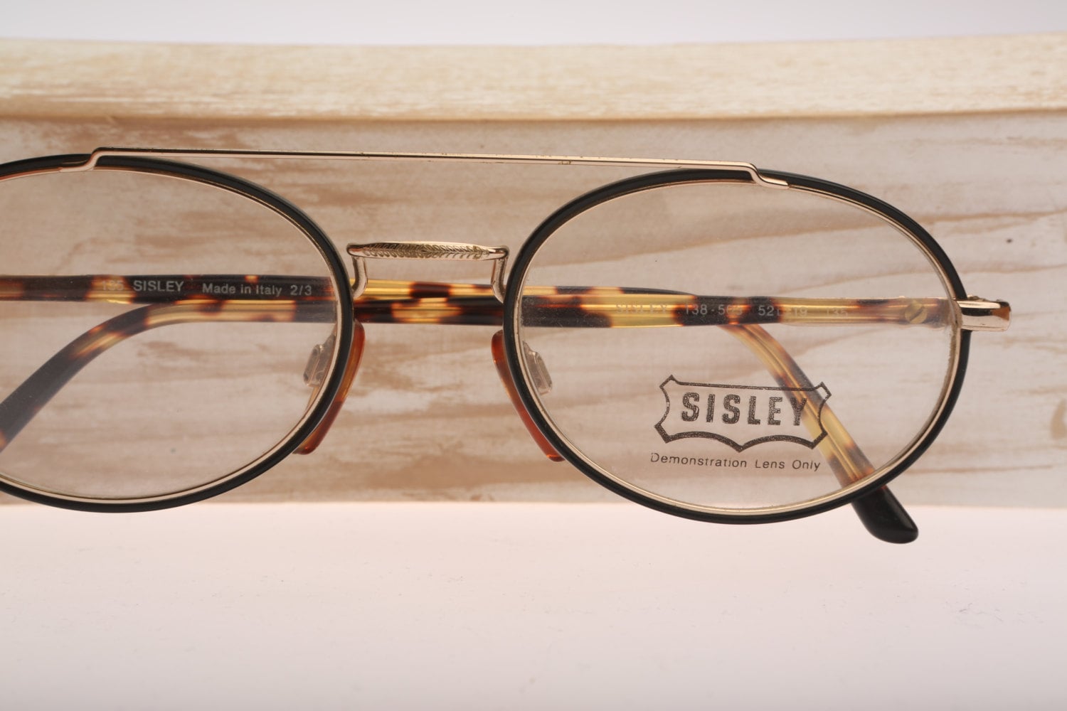 Sisley 138 503 Vintage Aviator Eyeglasses Nos 90s Designer Optical Frame Haute Juice 