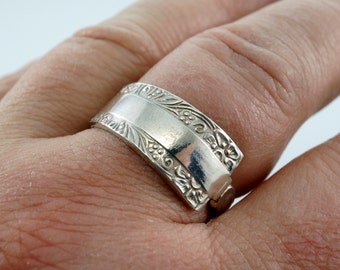 Birks Ring. Sterling SPOON ring. Silver Spoon Ring.Sterling Flatware Ring. Size 6 - 11 Spoon Jewelry. Mens Spoon Ring .Promise Ring No.009