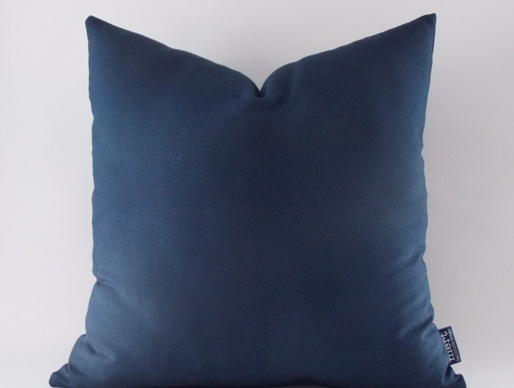 Navy Throw Pillow Canvas Cotton Pillow Cover Decorative