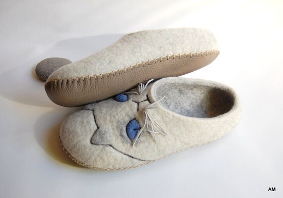 wool cat slippers