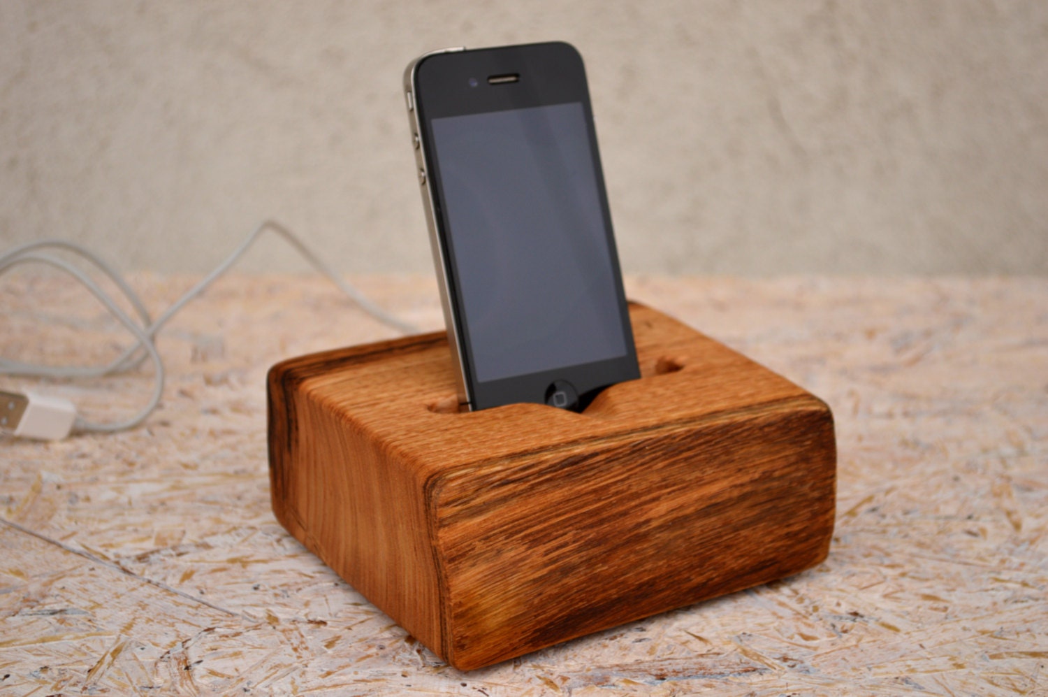 Wooden iPhone Station iPhone Charging Station by WoodRestart