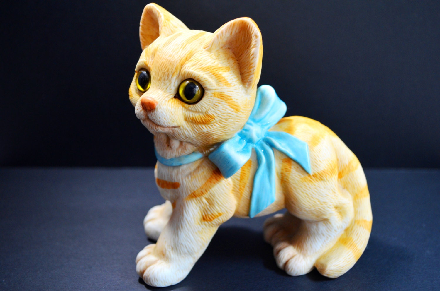 Enesco vintage porcelain figurine Cat Kitten by Kathy Wise