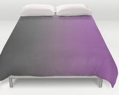 Bed Cover - Duvet Cover Only -  Duvet Cover -  Bed  Spread - Purple Ombre