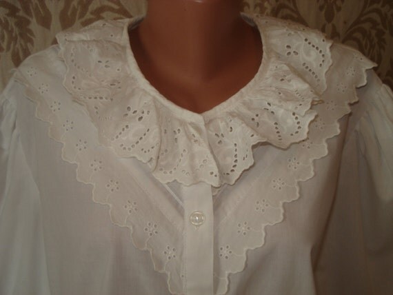 romantic white cotton blouses