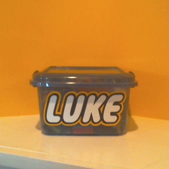 Personalized Lego Name Medium Vinyl Decal by TypoRific on Etsy