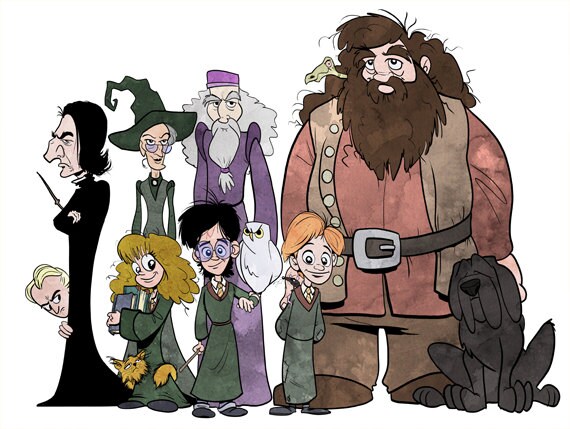 Harry Potter Hermione Ron Weasley Hagrid Dumbledore Snape