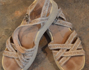Vintage Boho Hippie Sandals Tan Bra ided Rope Naturalizer 9M ...