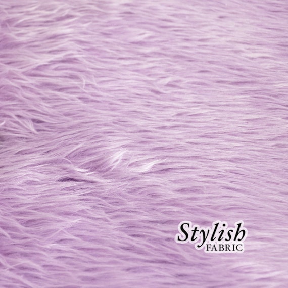 ON SALE Lilac Pile Luxury Shag Faux Fur Fabric by the yard for