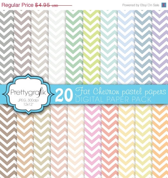 80% OFF SALE chevron digital paper, commercial use, scrapbook papers, background - PS584 Il_570xn