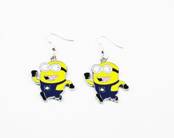 vector despicable me with curly hair and earrings