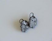 Silver Earrings - Calaveras - Burnt