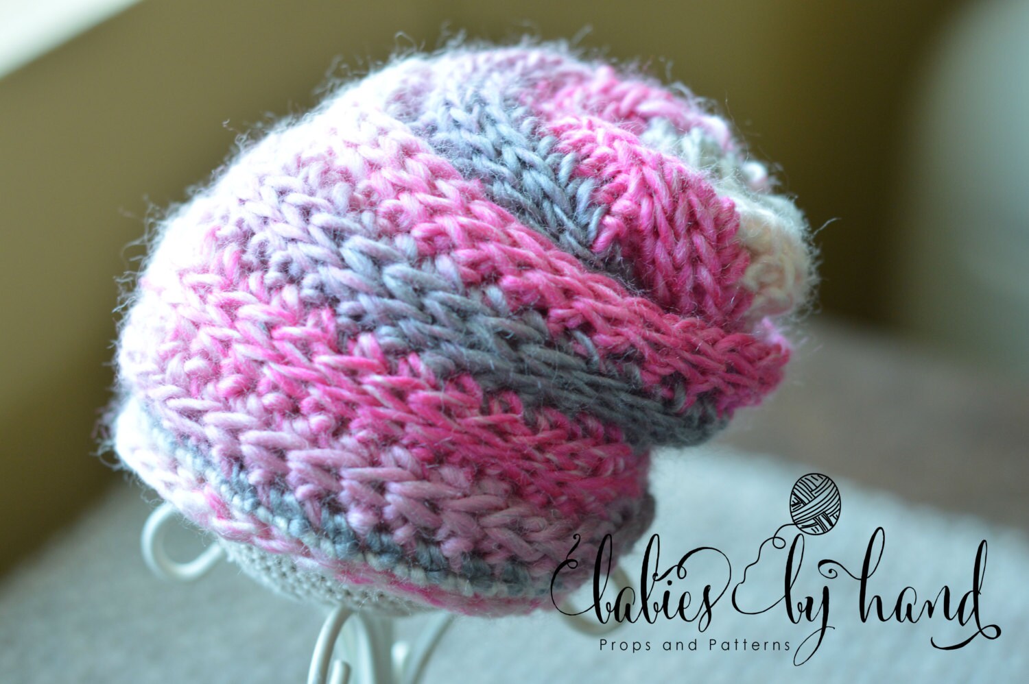 3 mo 6 mo Baby Hat, Newborn Slouchy Hat, Crochet Baby Hat, Newborn Baby Hat, Tunisian Crochet Baby Hat, Slouchy Baby Hat, Crochet Girl Hat