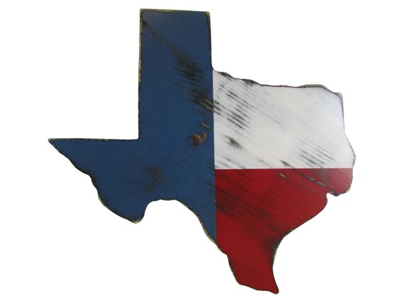 Texas State Wall Decor in Red White and Blue Flag Colors