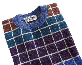 Vintage Men Missoni Knit Vest, Sweater Vest, Round Neck Vest, size S, Made in Italy