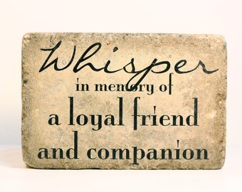 PERSONALIZED Pet Memorial Stone. Burial Marker. Tumbled (Concrete) Paver Stone