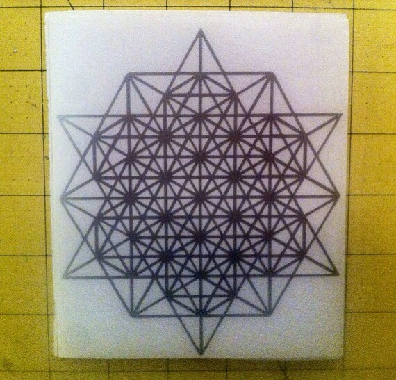64 star tetrahedron Sacred geometry decal sticker