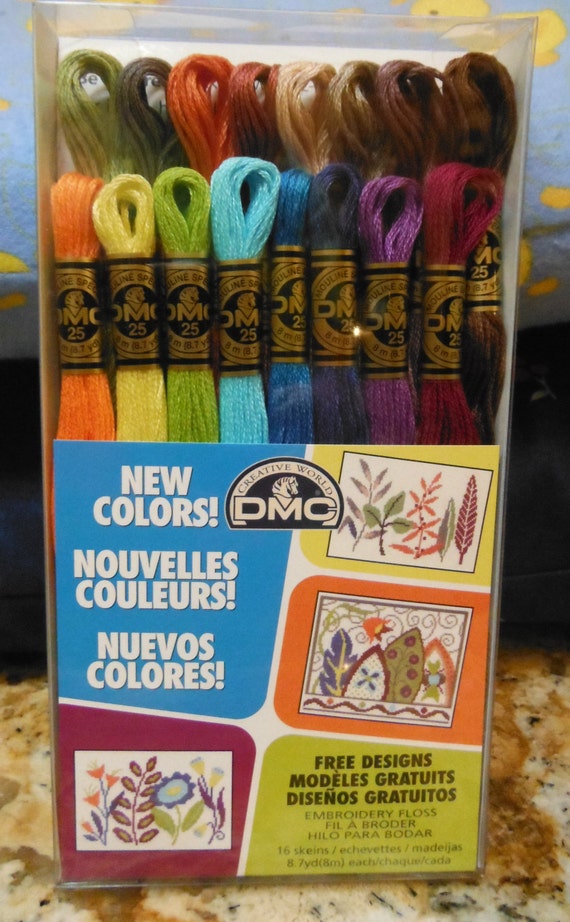 DMC New Colors BOX SET 16 Skeins Embroidery Floss Only