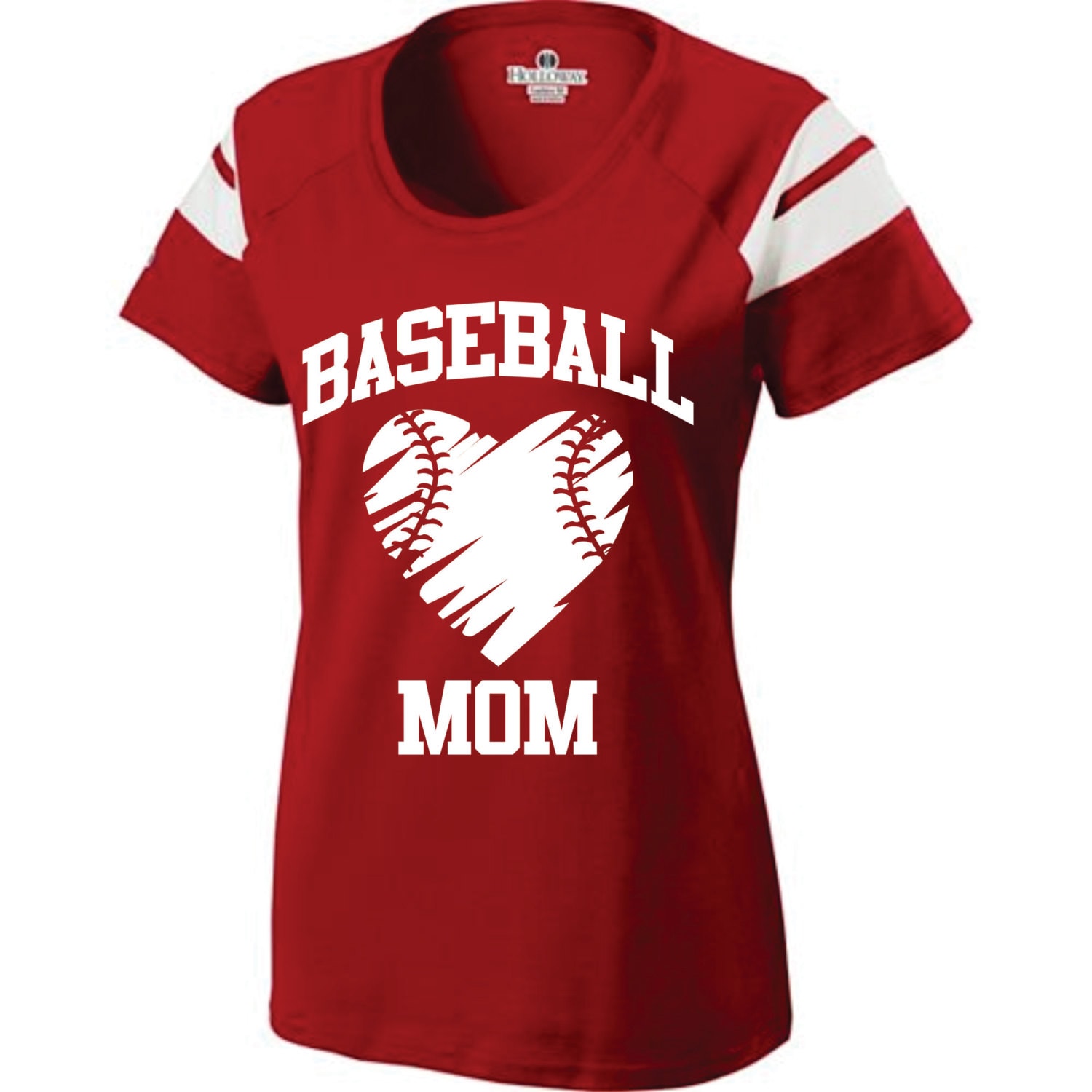 Short Sleeve Screen Printed Baseball Mom T Shirt 